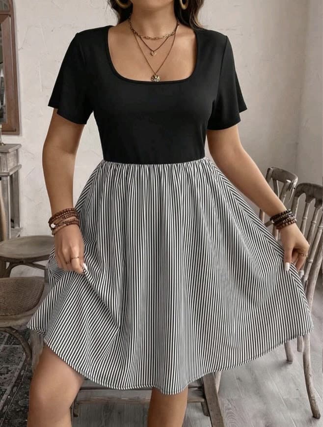 Striped Skater Dress