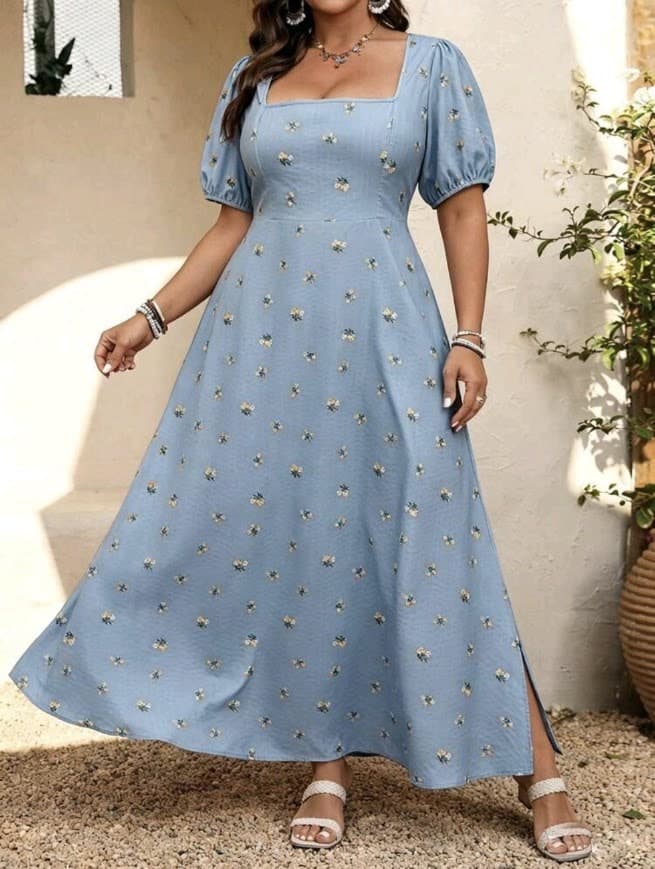 Blue Vintage Maxi Dress