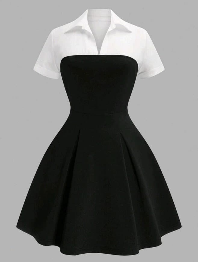Black and White Shirt Dress