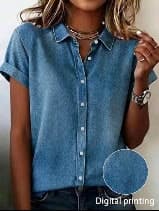Denim Button Up Top