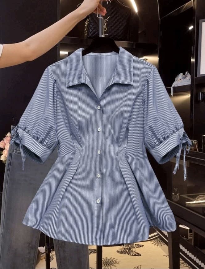 Striped Button Down Blouse