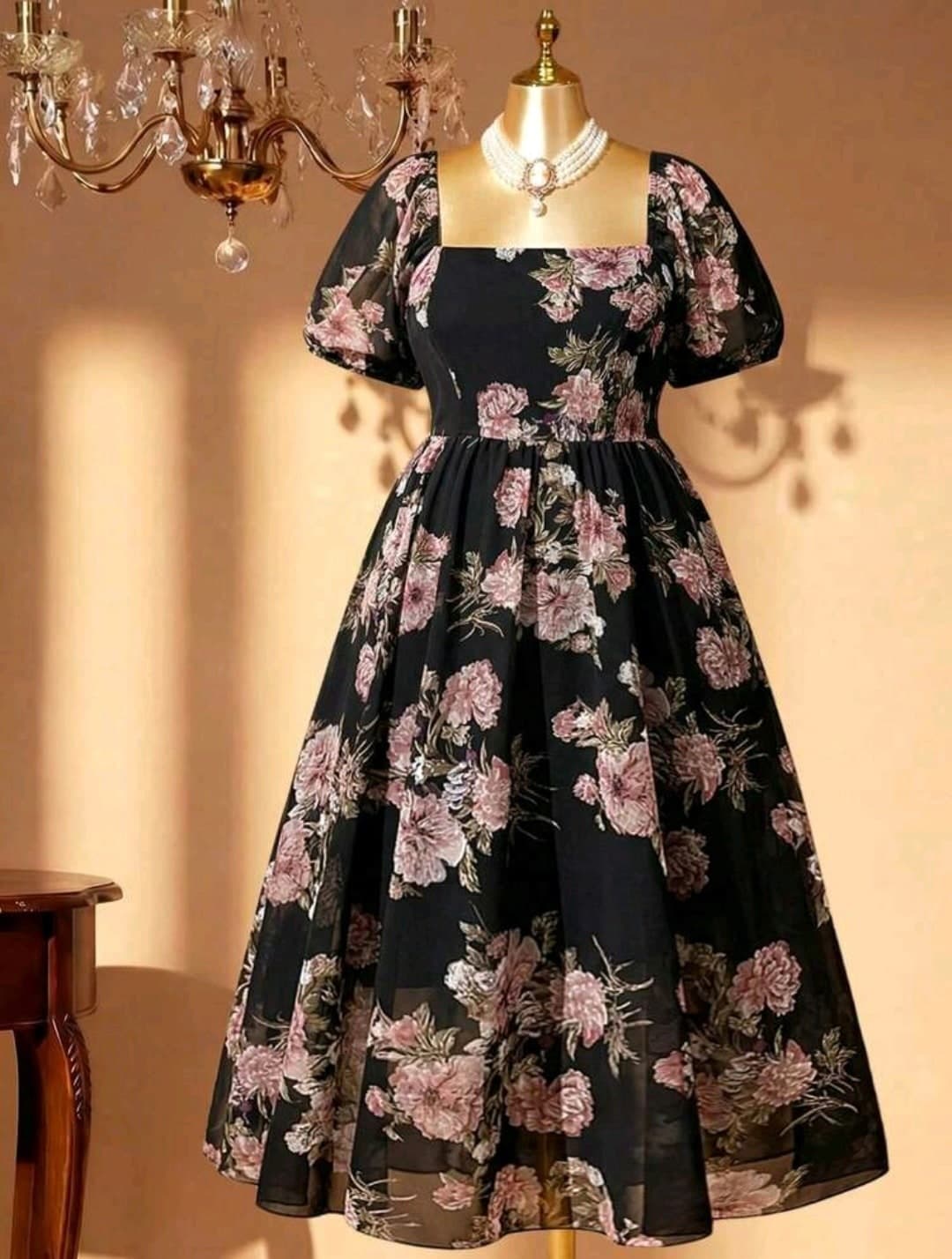 Black Floral Dress